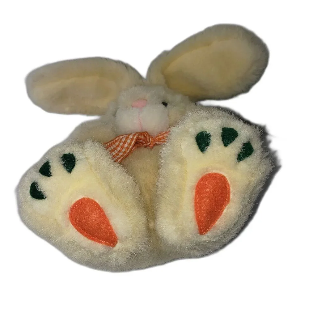 Vintage Lemonwood Asia Bunny Rabbit Plush Carrot Feet Stuffed Animal Easter